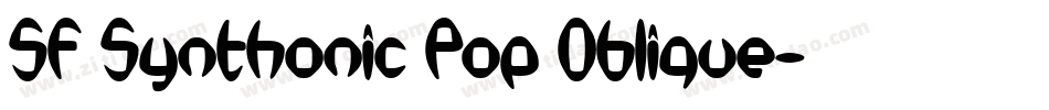 SF Synthonic Pop Oblique字体转换